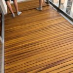Balkon Zemin Ahşap Kaplama rulo decking katlanır iroko ağacı deck