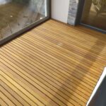 Balkon Zemin Ahşap Kaplama iroko ağacı katlanabilir rulo deck ızgara teras