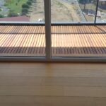 Balkon Zemin Ahşap Kaplama balkon teras katlanır sistem ızgara rulo deck tik ağacı